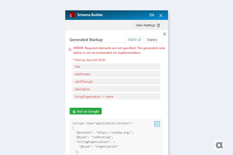 Ecrans d'interface de l'extension Chrome Detailed